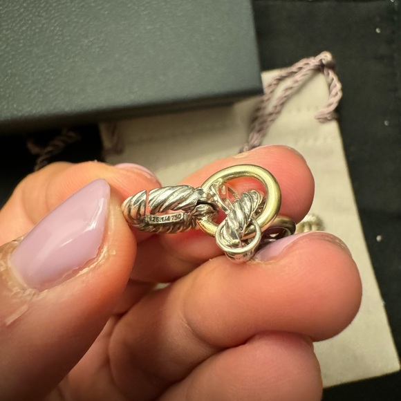 David Yurman Large Oval Link Bracelet with 18K Yellow Gold - Picture 3 of 6